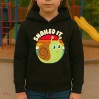 Cute Retro Snailed It Kids Hoodie thumb 3