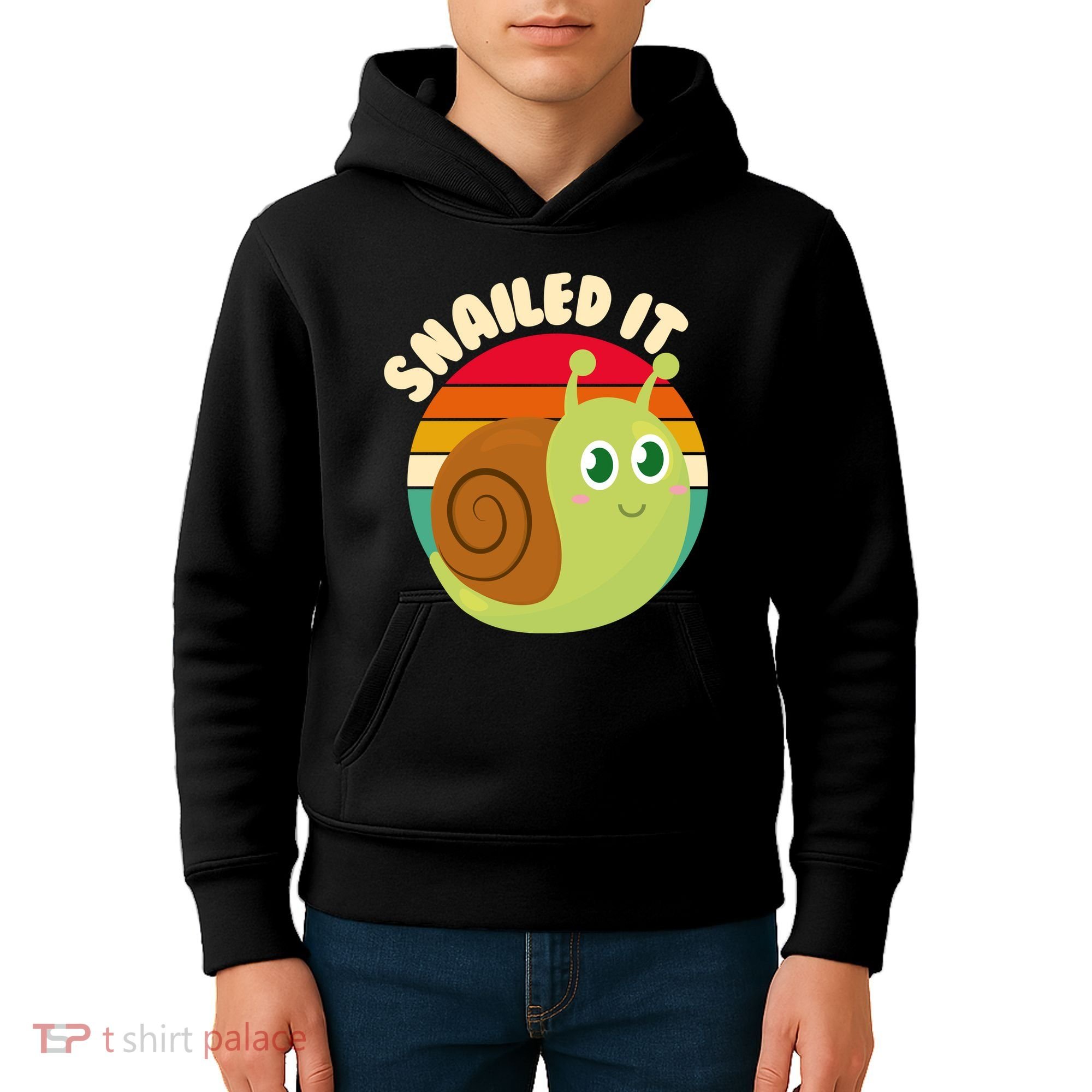 Cute Retro Snailed It Kids Hoodie