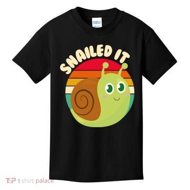 Cute Retro Snailed It Kids T-Shirt