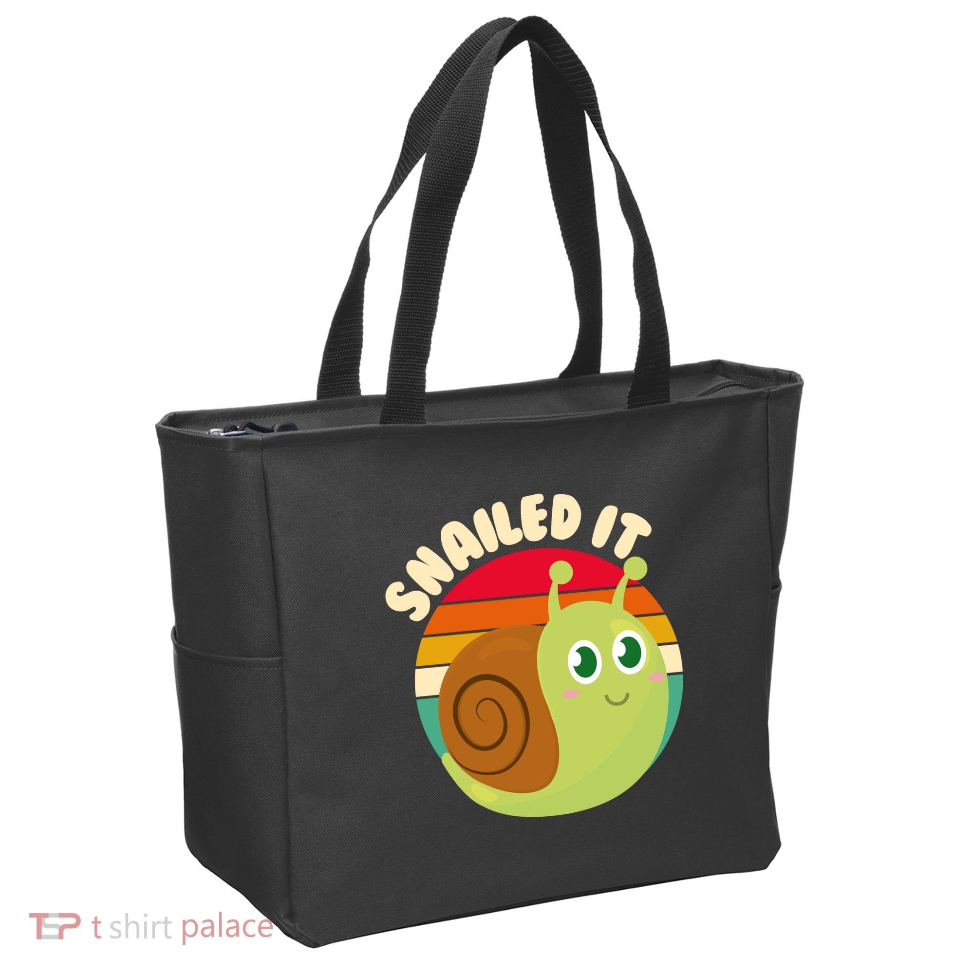 Cute Retro Snailed It Tote Bag