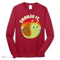 Cute Retro Snailed It Long Sleeve Shirt thumb 0