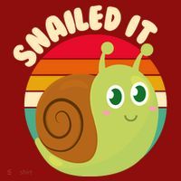Cute Retro Snailed It Long Sleeve Shirt thumb 2