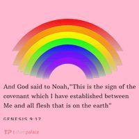 Christian Rainbow Scripture Coaster thumb 2