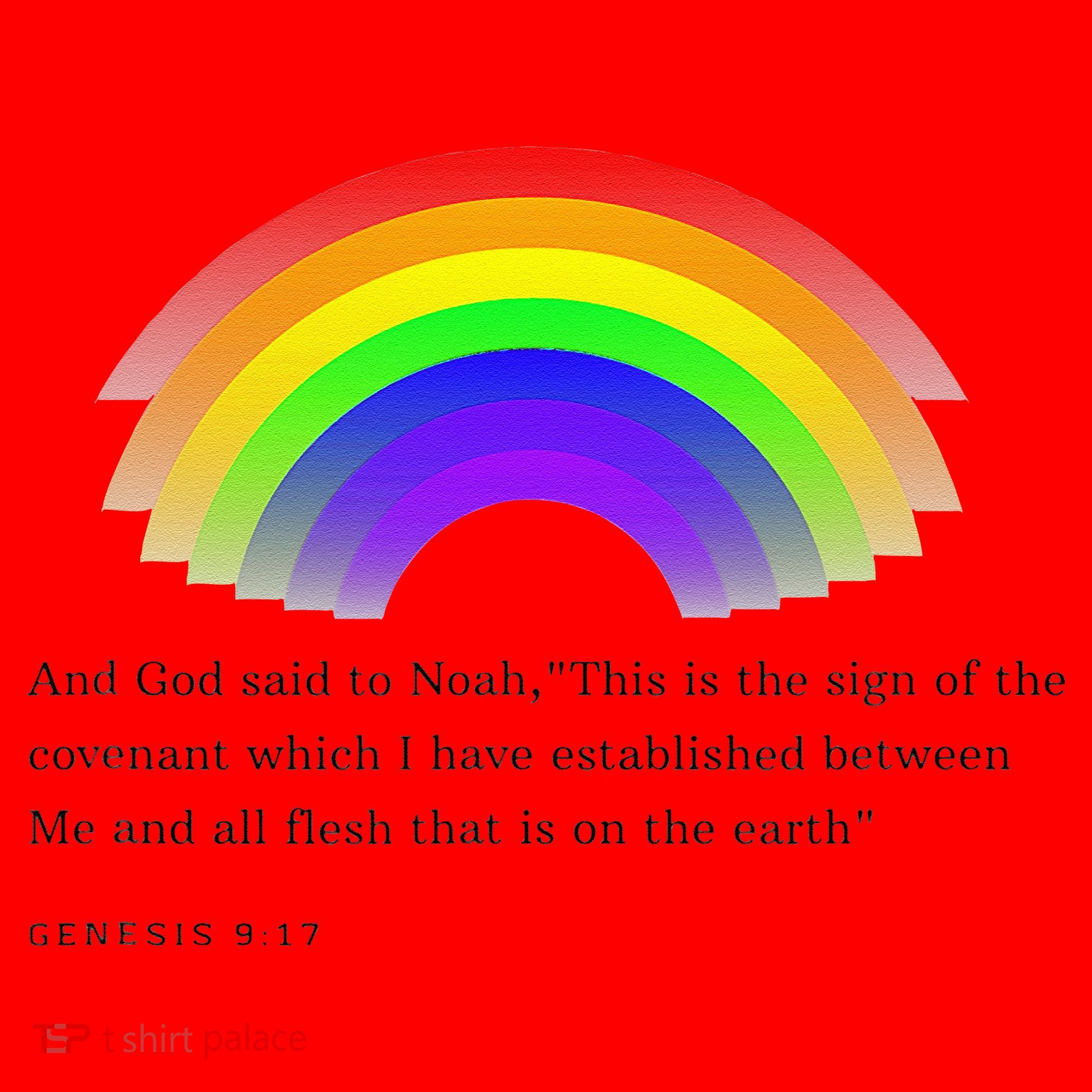 Christian Rainbow Scripture Santa Hat