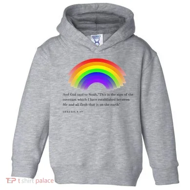 Christian Rainbow Scripture Toddler Hoodie