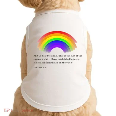 Christian Rainbow Scripture Doggie Tank
