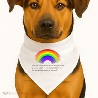 Christian Rainbow Scripture USA-Made Doggie Bandana thumb 1