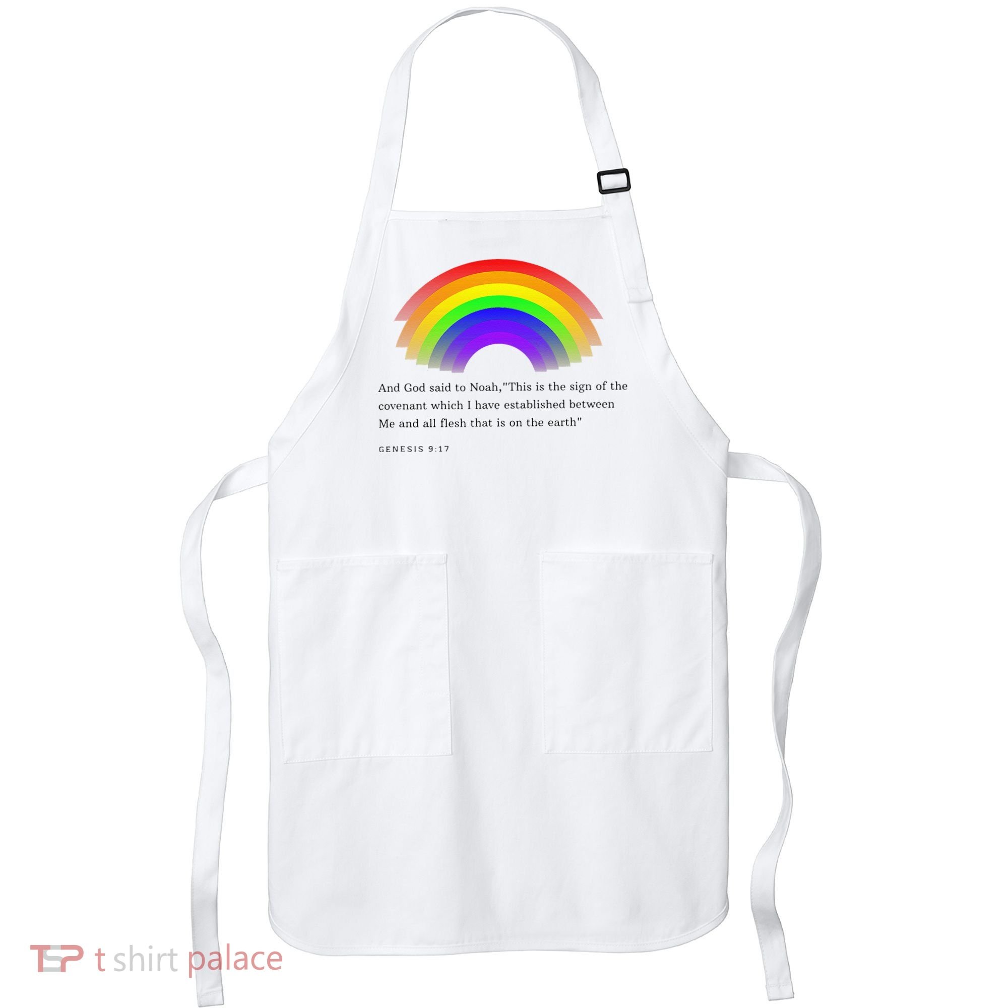 Christian Rainbow Scripture Apron