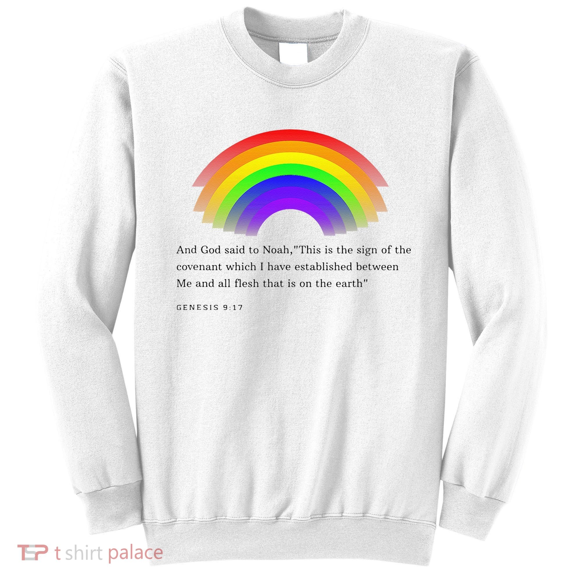 Christian Rainbow Scripture Sweatshirt