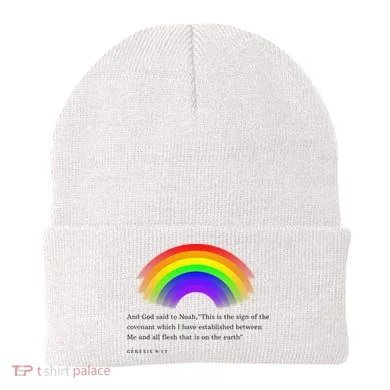 Christian Rainbow Scripture Beanie