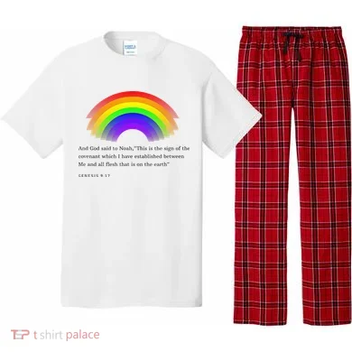 Christian Rainbow Scripture Pajama Set