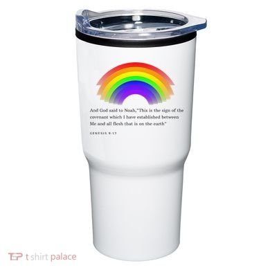 Christian Rainbow Scripture Tumbler