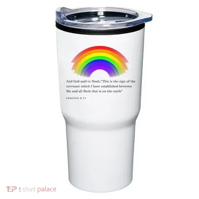 Christian Rainbow Scripture Tumbler