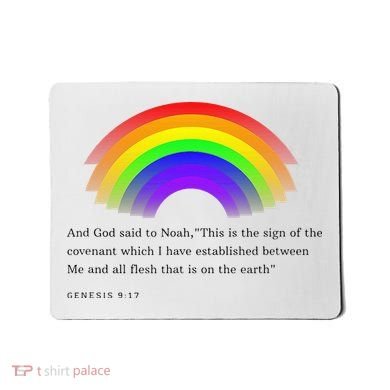 Christian Rainbow Scripture Mousepad