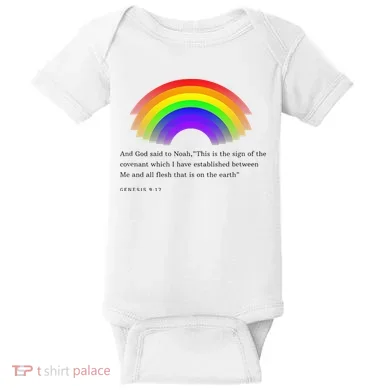 Christian Rainbow Scripture Baby Bodysuit