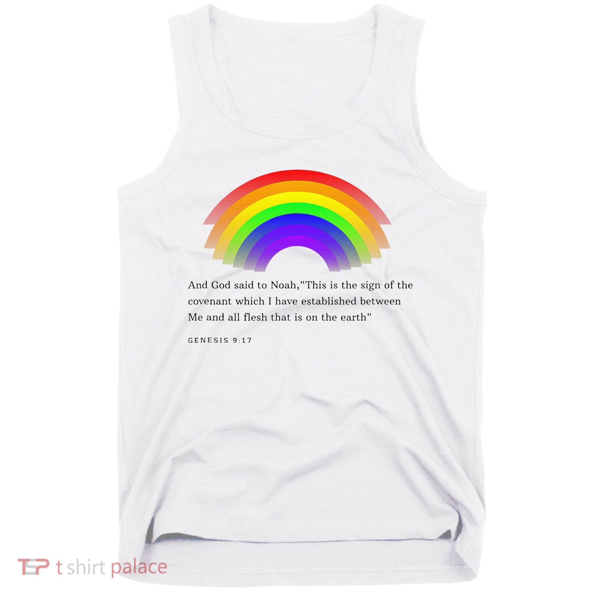 Christian Rainbow Scripture Tank Top