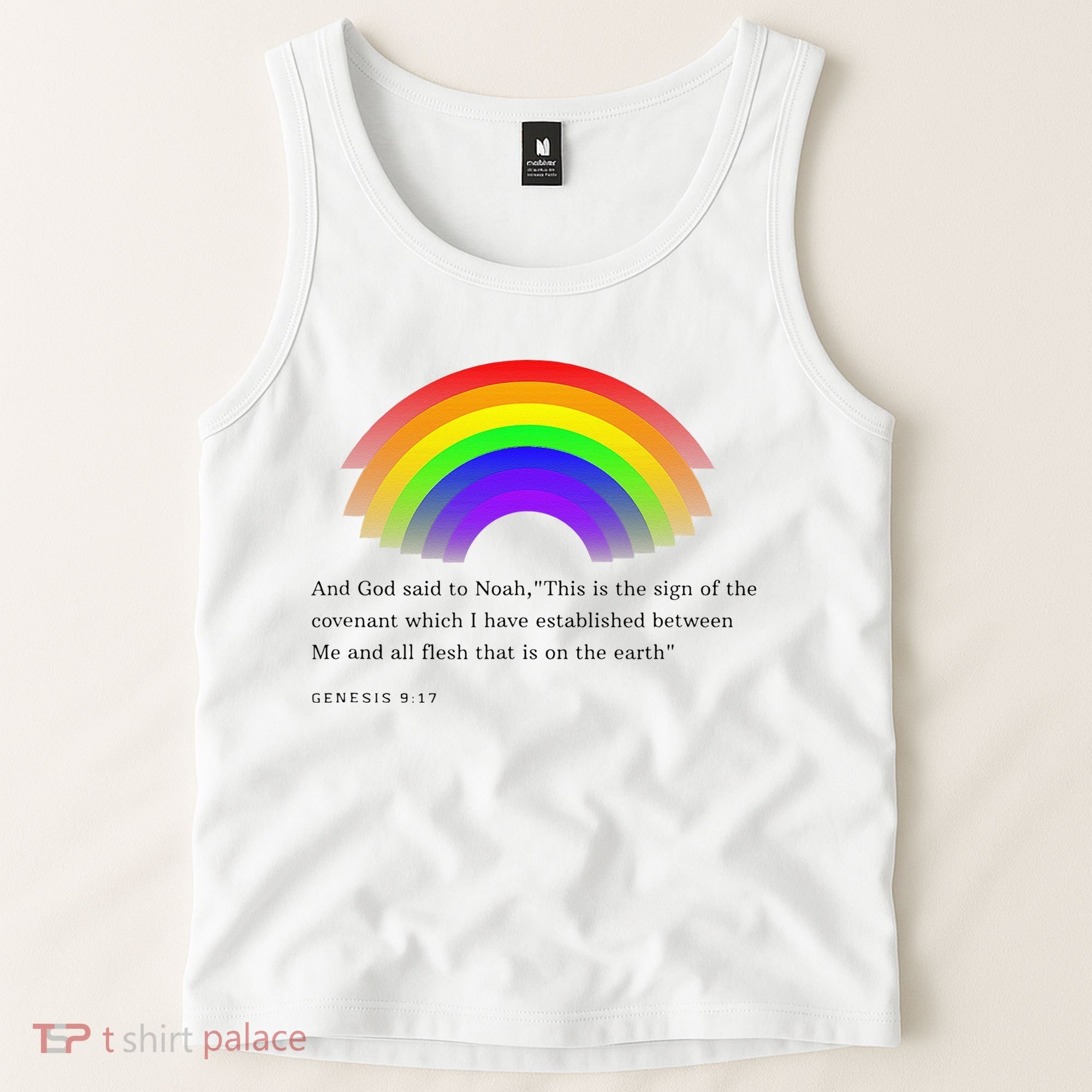 Christian Rainbow Scripture Tank Top
