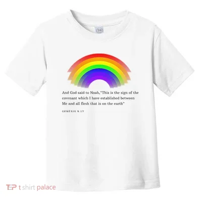 Christian Rainbow Scripture Toddler T-Shirt