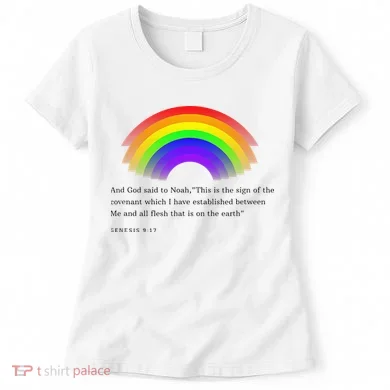 Christian Rainbow Scripture Women's T-Shirt