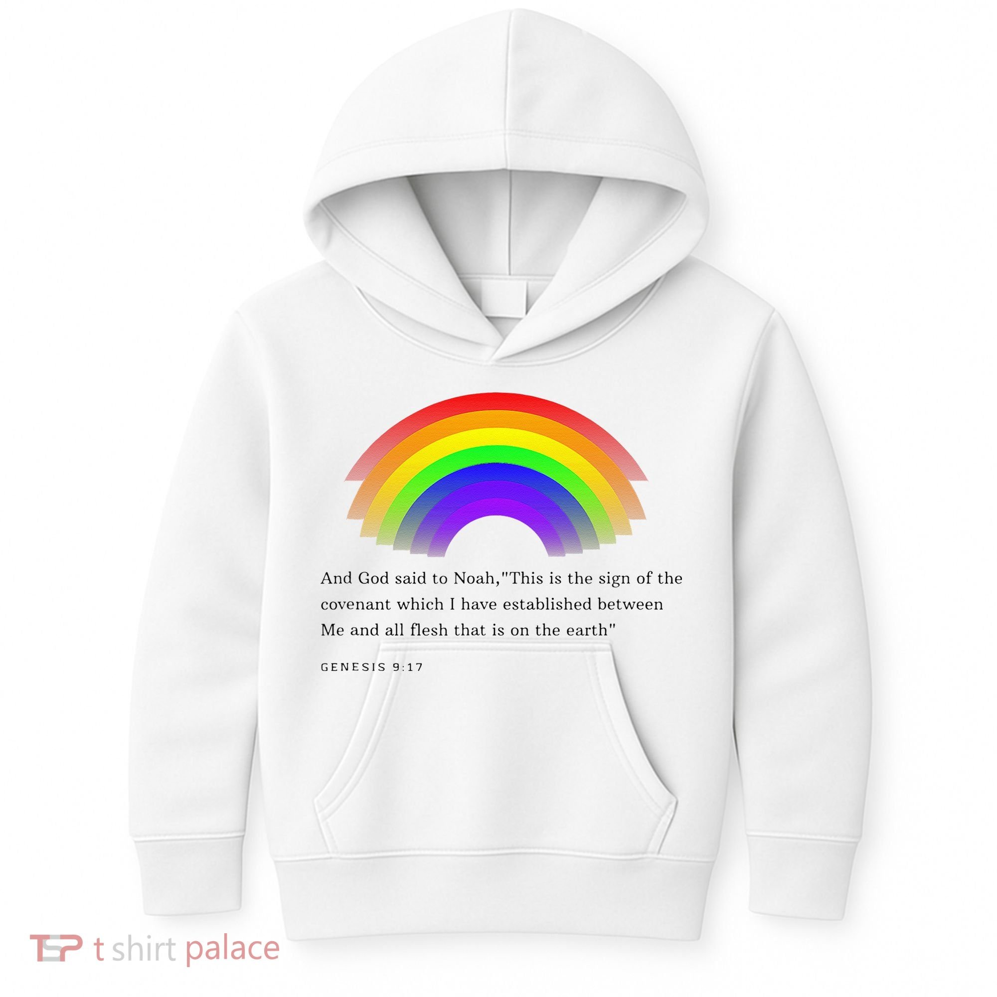 Christian Rainbow Scripture Kids Hoodie