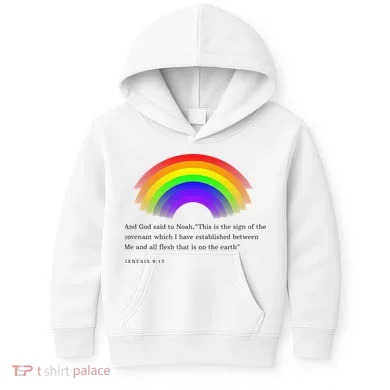 Christian Rainbow Scripture Kids Hoodie