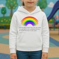 Christian Rainbow Scripture Kids Hoodie thumb 3