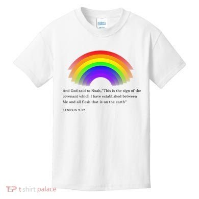 Christian Rainbow Scripture Kids T-Shirt