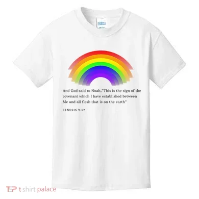 Christian Rainbow Scripture Kids T-Shirt