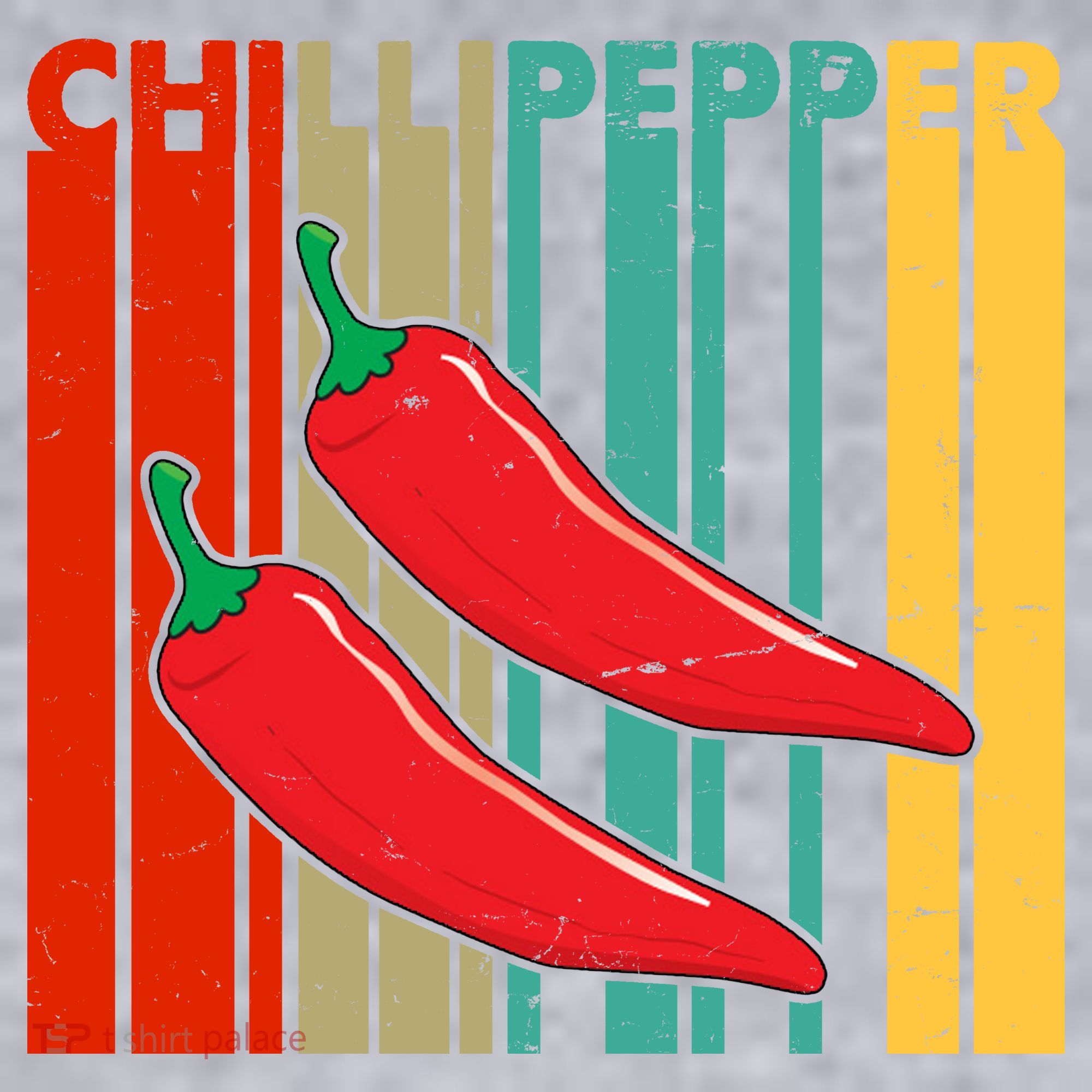 Chillipepper Retro Sunset Women's Racerback Cropped Tank