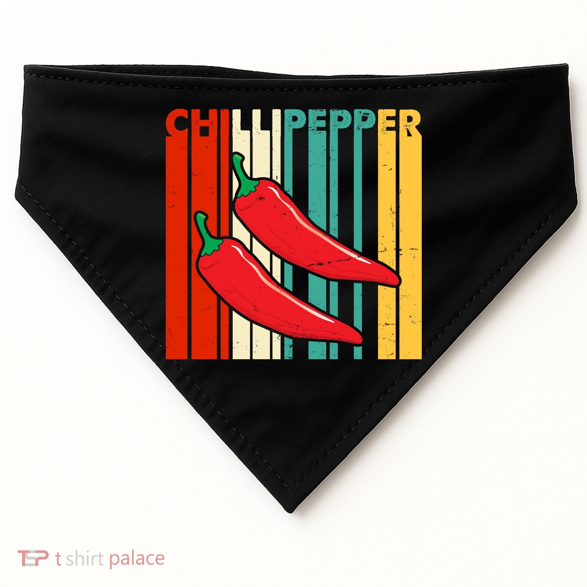 Chillipepper Retro Sunset USA-Made Doggie Bandana