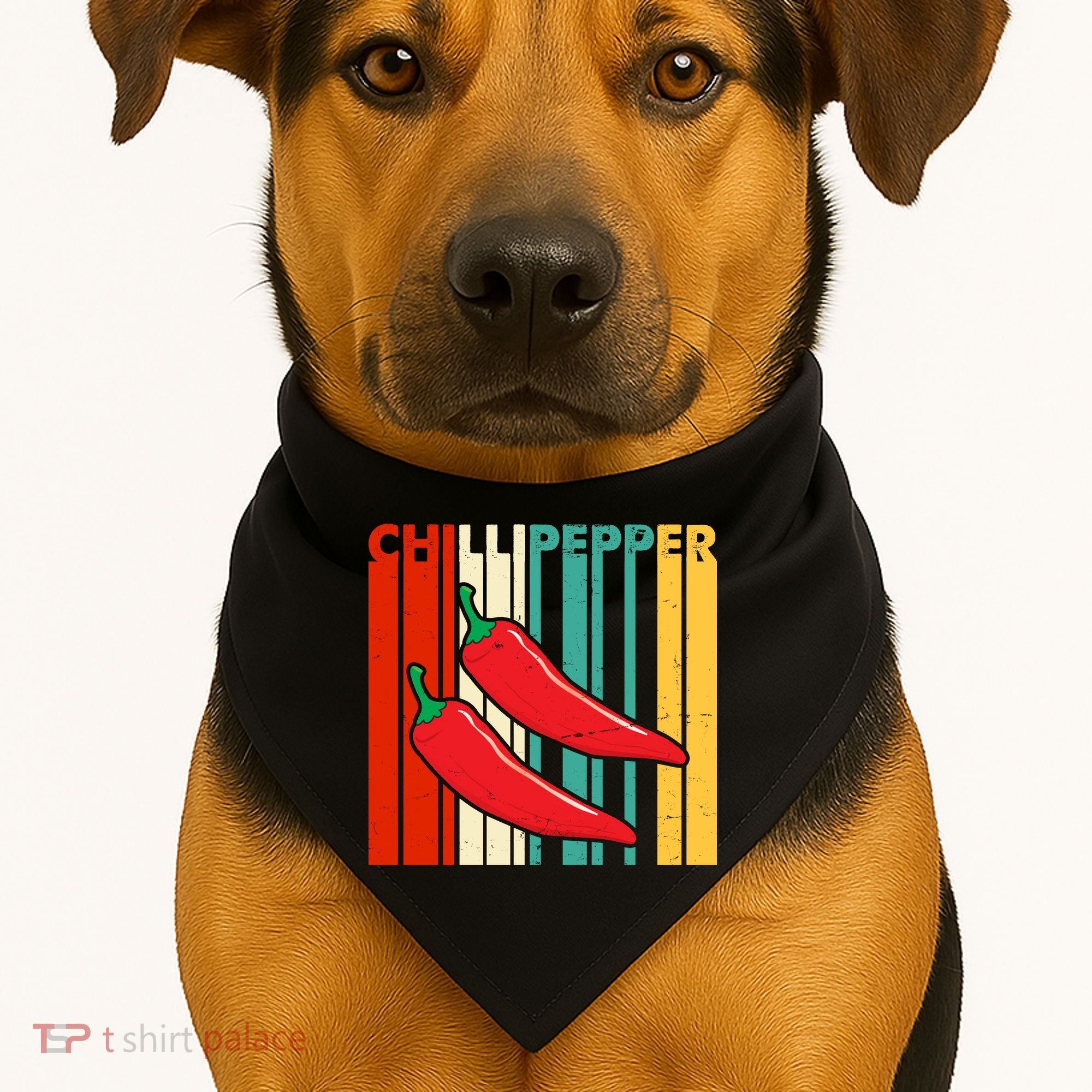 Chillipepper Retro Sunset USA-Made Doggie Bandana