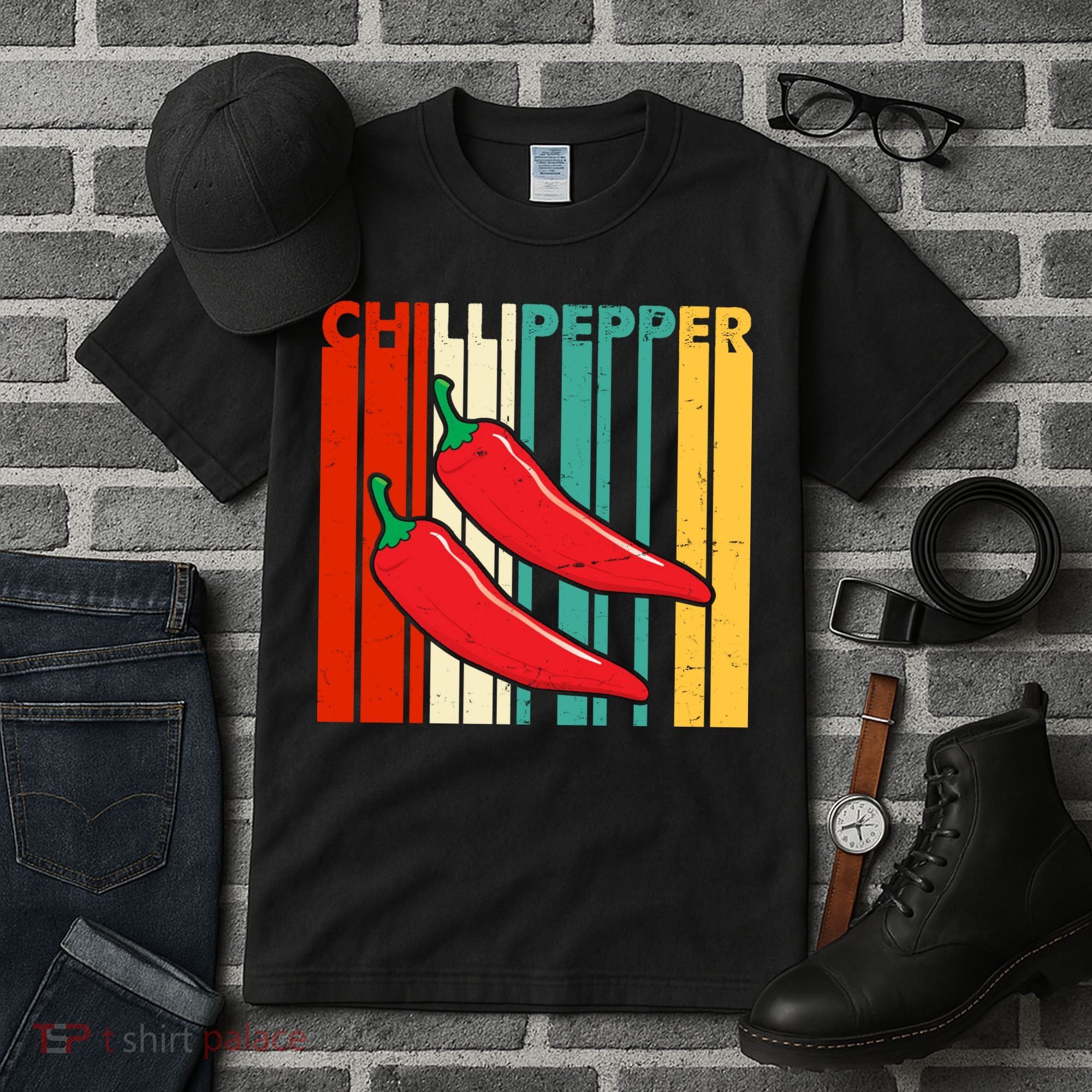 Chillipepper Retro Sunset Tall T-Shirt