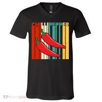 Chillipepper Retro Sunset V-Neck T-Shirt thumb 0