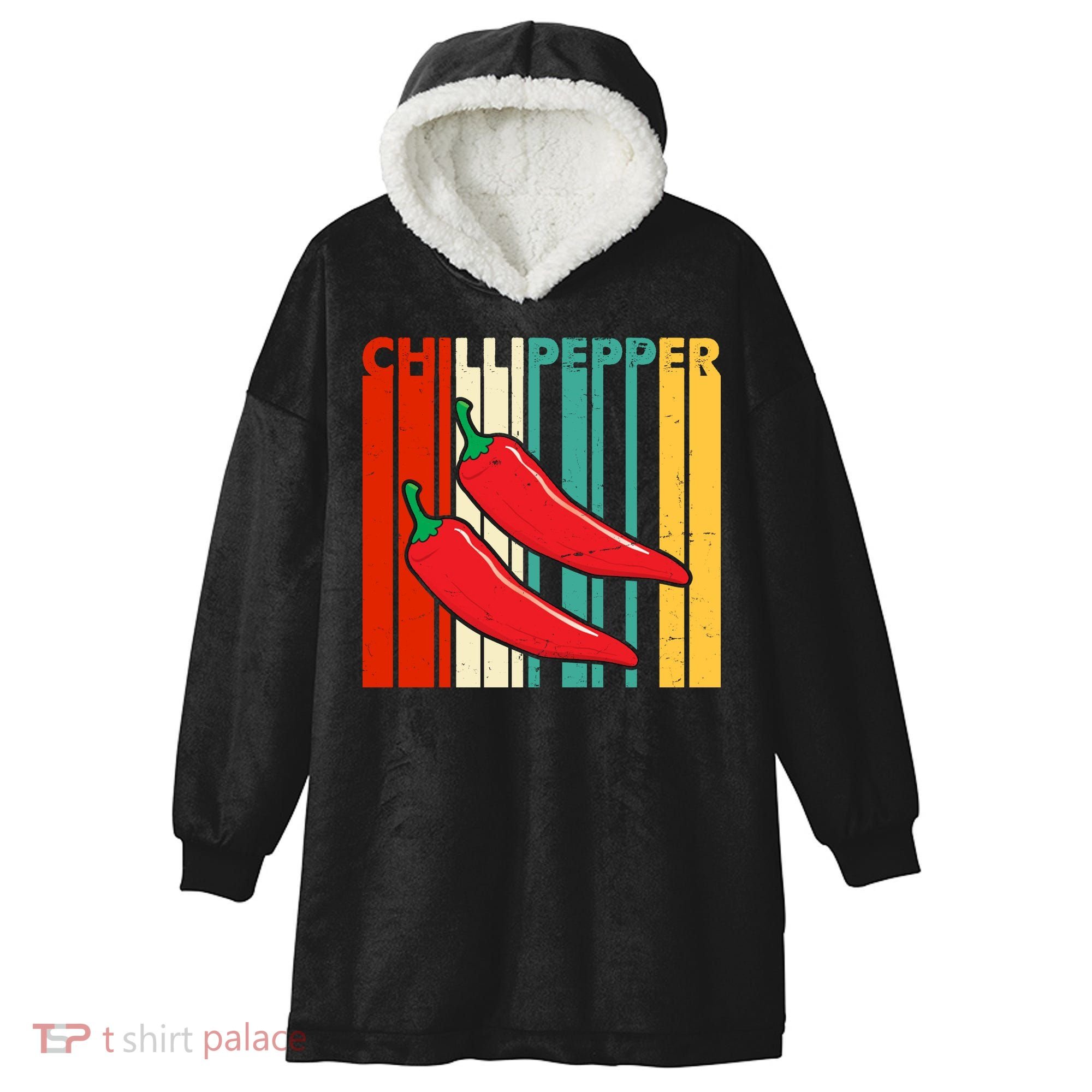 Chillipepper Retro Sunset Hooded Wearable Blanket