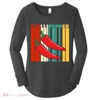 Chillipepper Retro Sunset Women's Perfect Tri Tunic Long Sleeve Shirt thumb 0