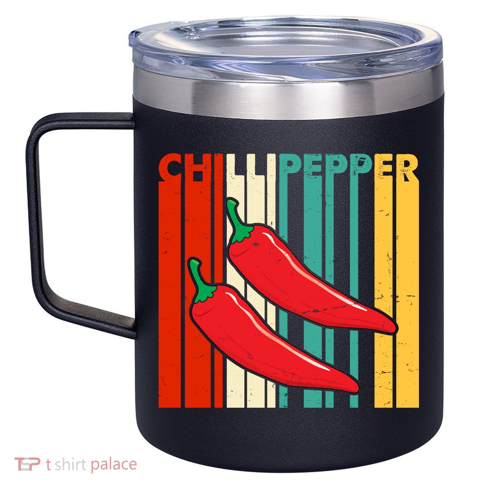 Chillipepper Retro Sunset 12oz Stainless Steel Coffee Mug