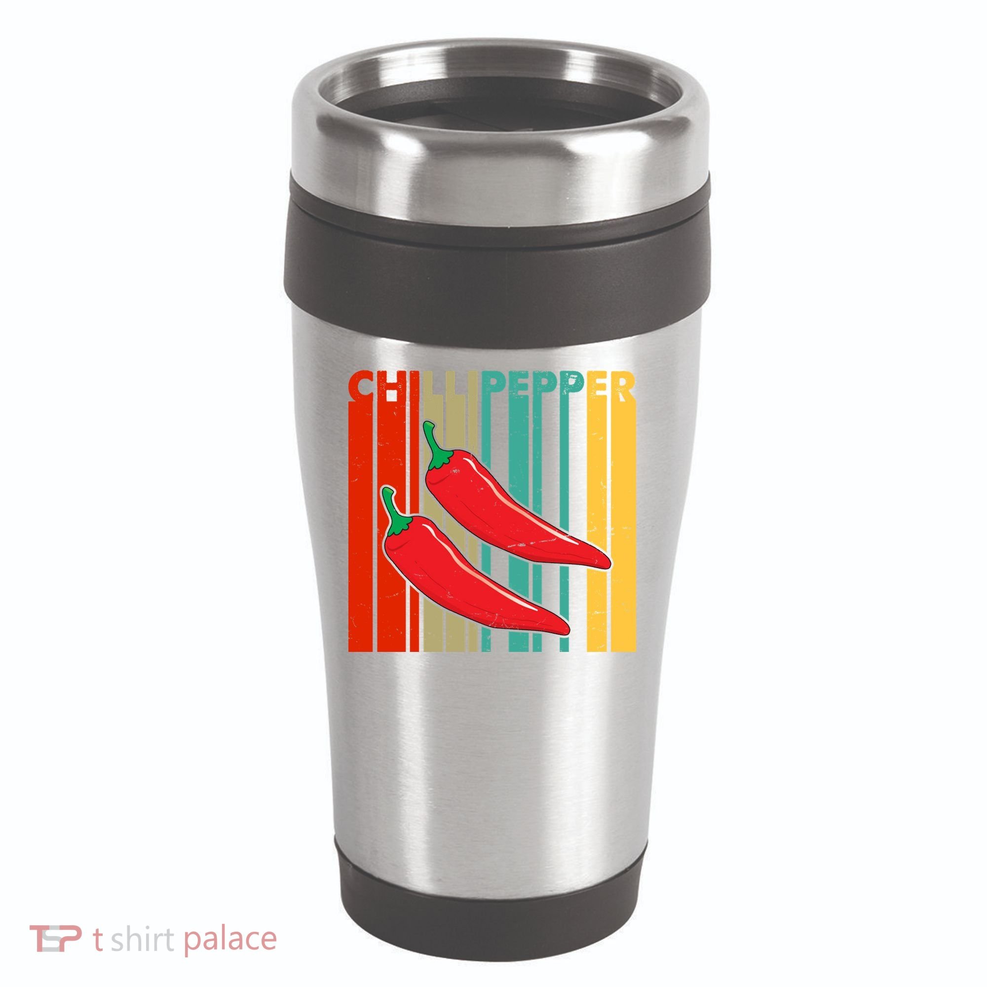 Chillipepper Retro Sunset 16oz Travel Tumbler