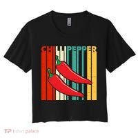 Chillipepper Retro Sunset Women's Crop Top Tee thumb 0