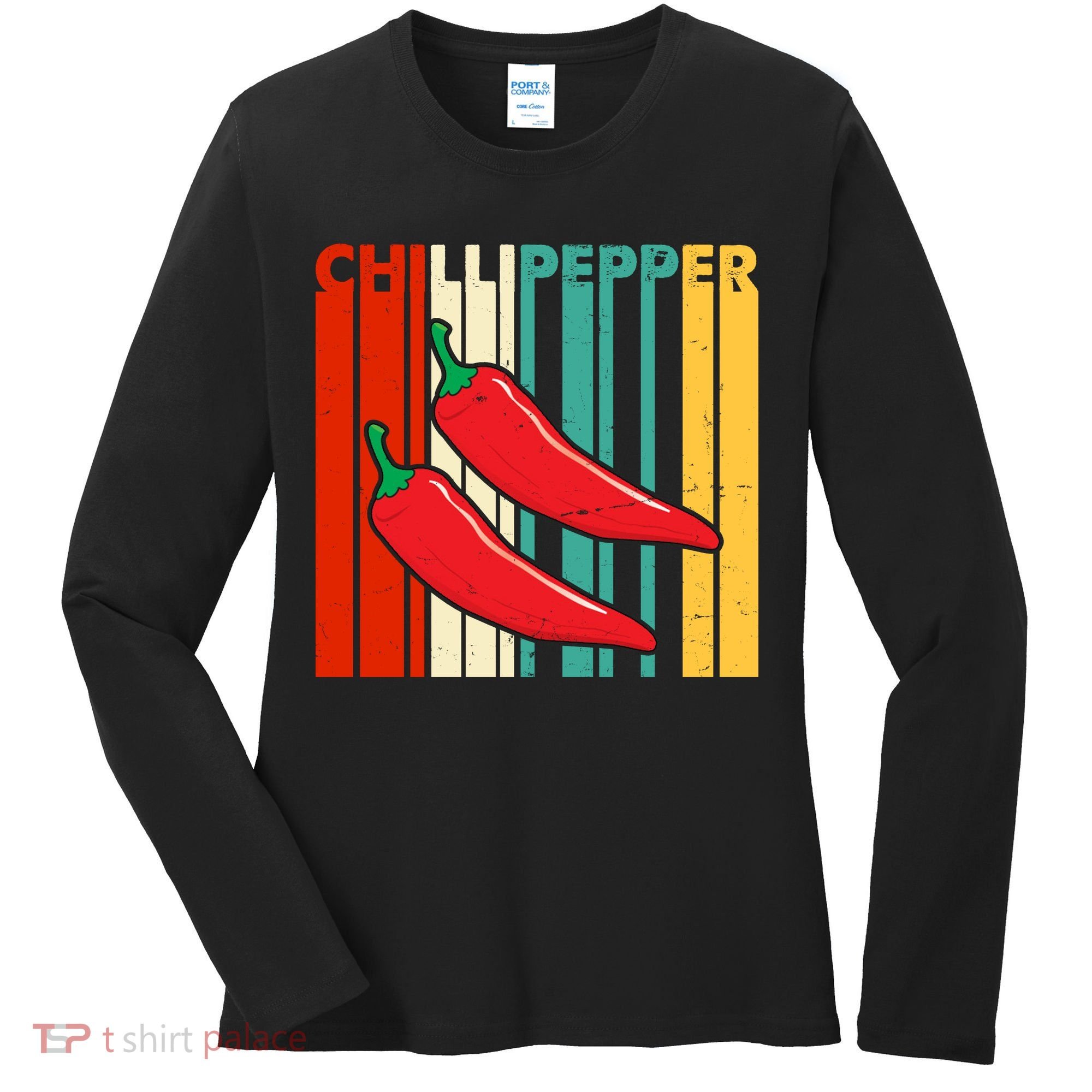 Chillipepper Retro Sunset Women's Long Sleeve Shirt