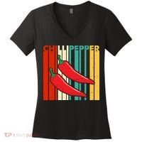 Chillipepper Retro Sunset Women's V-Neck T-Shirt thumb 0