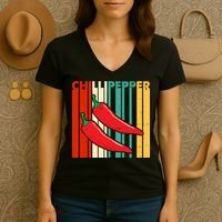Chillipepper Retro Sunset Women's V-Neck T-Shirt thumb 3