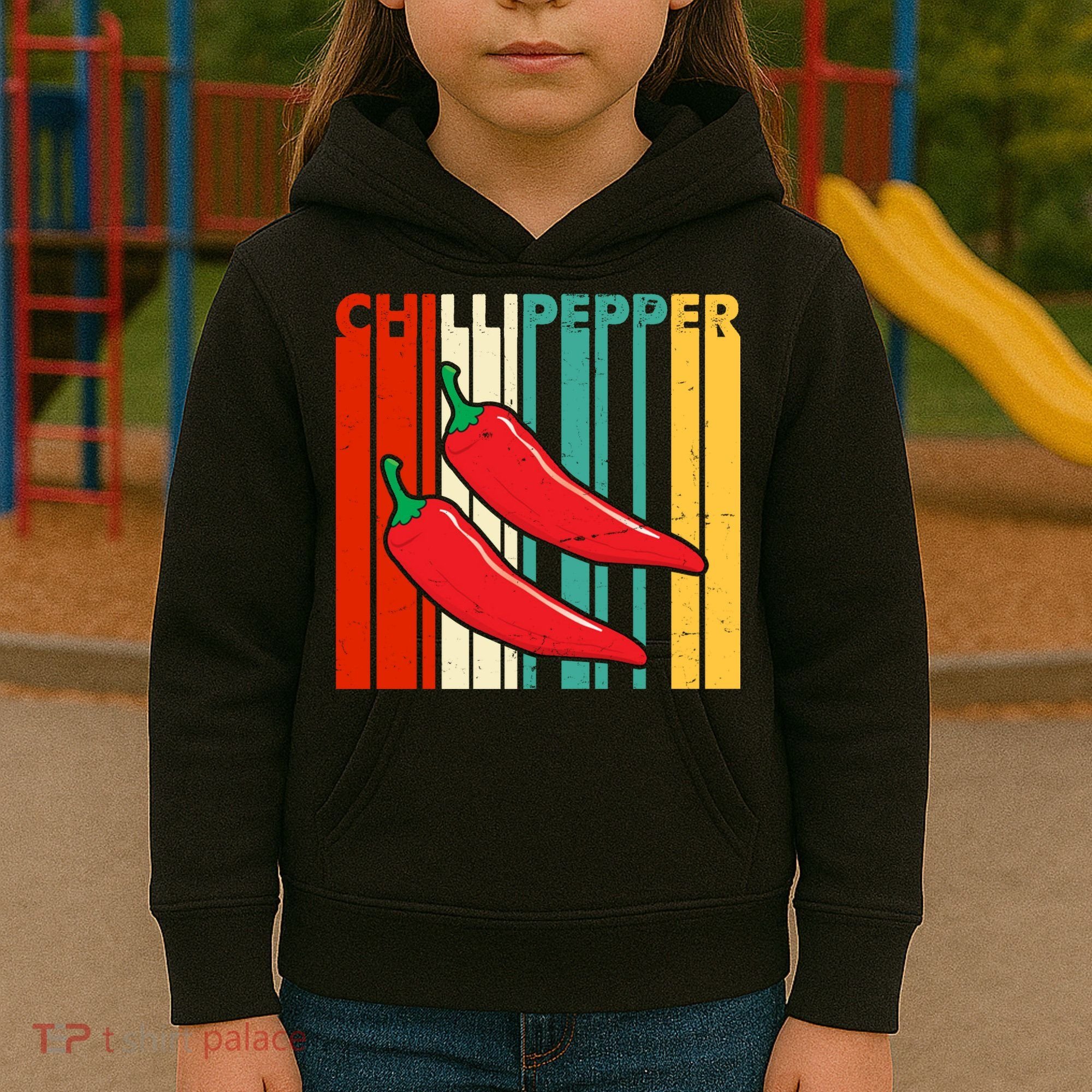 Chillipepper Retro Sunset Kids Hoodie
