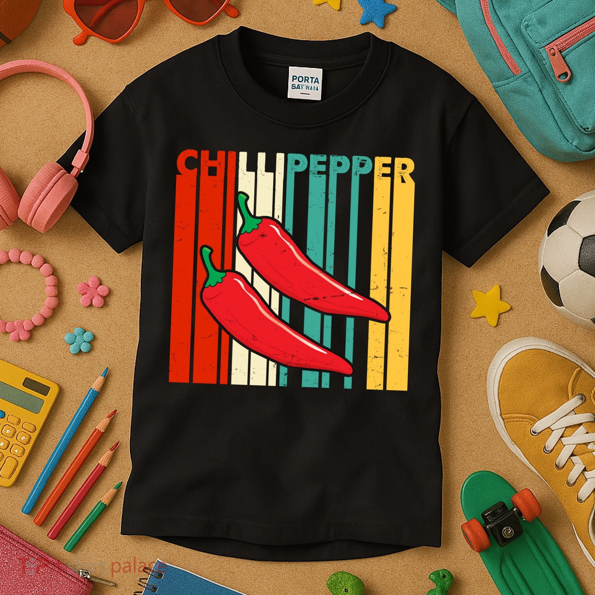 Chillipepper Retro Sunset Kids T-Shirt