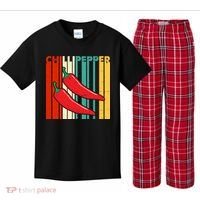 Chillipepper Retro Sunset Kids Plaid Pajama Set thumb 0