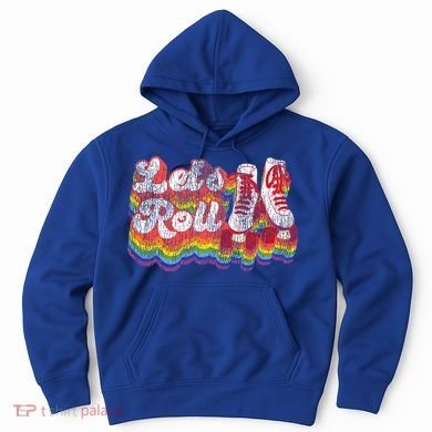 Cool Roller Skating Skate 1970S Retro Hoodie