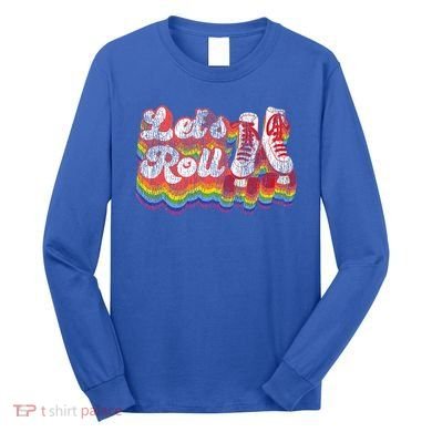 Cool Roller Skating Skate 1970S Retro Long Sleeve Shirt