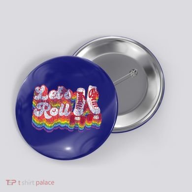 Cool Roller Skating Skate 1970S Retro Button
