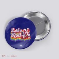 Cool Roller Skating Skate 1970S Retro Button thumb 0