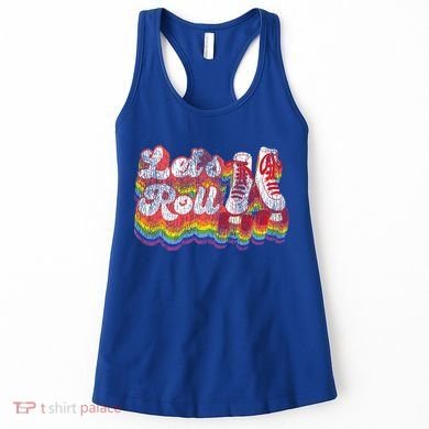 Cool Roller Skating Skate 1970S Retro Women's Tank Top