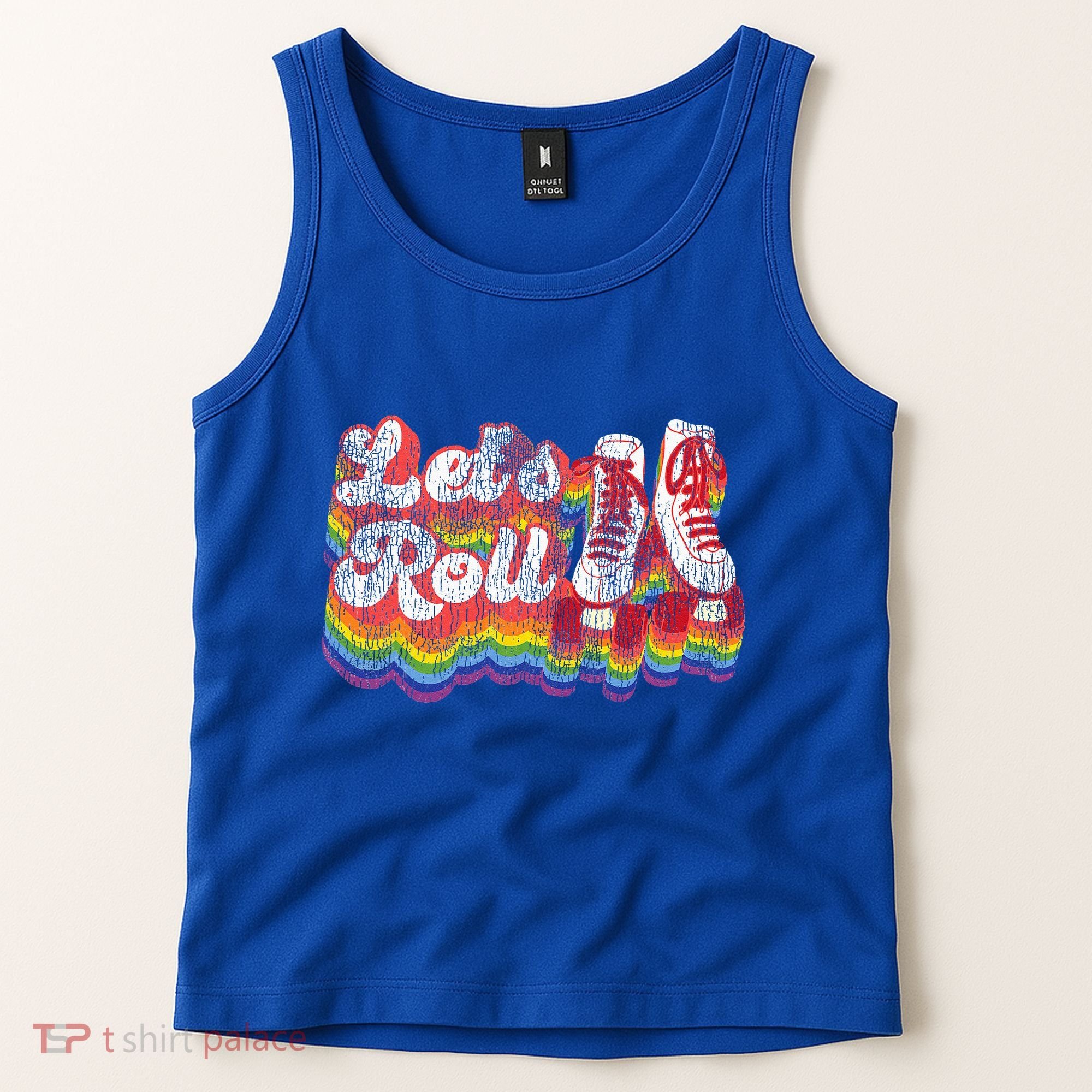Cool Roller Skating Skate 1970S Retro Tank Top